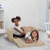 image:imageDelta Children  Serta Perfect Sleeper Kids 2Seater Sofa Convertible 2in1 Flip Open Toddler Couch Sleeper Foam Chair for Playroom amp Bedroom Bed Lounger Comfy Play Sleeping Lounge Chair GreyCream