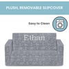 image:imageDelta Children  Serta Perfect Sleeper Kids 2Seater Sofa Convertible 2in1 Flip Open Toddler Couch Sleeper Foam Chair for Playroom amp Bedroom Bed Lounger Comfy Play Sleeping Lounge Chair GreyGrey