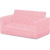 image:imageDelta Children  Serta Perfect Sleeper Kids 2Seater Sofa Convertible 2in1 Flip Open Toddler Couch Sleeper Foam Chair for Playroom amp Bedroom Bed Lounger Comfy Play Sleeping Lounge Chair GreyPink