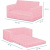image:imageDelta Children  Serta Perfect Sleeper Kids 2Seater Sofa Convertible 2in1 Flip Open Toddler Couch Sleeper Foam Chair for Playroom amp Bedroom Bed Lounger Comfy Play Sleeping Lounge Chair GreyPink