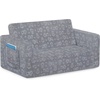 image:imageDelta Children  Serta Perfect Sleeper Kids 2Seater Sofa Convertible 2in1 Flip Open Toddler Couch Sleeper Foam Chair for Playroom amp Bedroom Bed Lounger Comfy Play Sleeping Lounge Chair GreyGrey