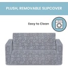 image:imageDelta Children  Serta Perfect Sleeper Kids 2Seater Sofa Convertible 2in1 Flip Open Toddler Couch Sleeper Foam Chair for Playroom amp Bedroom Bed Lounger Comfy Play Sleeping Lounge Chair GreyGrey