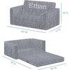 image:imageDelta Children  Serta Perfect Sleeper Kids 2Seater Sofa Convertible 2in1 Flip Open Toddler Couch Sleeper Foam Chair for Playroom amp Bedroom Bed Lounger Comfy Play Sleeping Lounge Chair GreyGrey