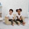 image:imageDelta Children  Serta Perfect Sleeper Kids 2Seater Sofa Convertible 2in1 Flip Open Toddler Couch Sleeper Foam Chair for Playroom amp Bedroom Bed Lounger Comfy Play Sleeping Lounge Chair GreyCream