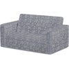 image:imageDelta Children  Serta Perfect Sleeper Kids 2Seater Sofa Convertible 2in1 Flip Open Toddler Couch Sleeper Foam Chair for Playroom amp Bedroom Bed Lounger Comfy Play Sleeping Lounge Chair GreyGrey