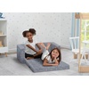 image:imageDelta Children  Serta Perfect Sleeper Kids 2Seater Sofa Convertible 2in1 Flip Open Toddler Couch Sleeper Foam Chair for Playroom amp Bedroom Bed Lounger Comfy Play Sleeping Lounge Chair GreyGrey