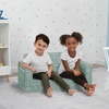 image:imageDelta Children  Serta Perfect Sleeper Kids 2Seater Sofa Convertible 2in1 Flip Open Toddler Couch Sleeper Foam Chair for Playroom amp Bedroom Bed Lounger Comfy Play Sleeping Lounge Chair GreySage