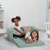 image:imageDelta Children  Serta Perfect Sleeper Kids 2Seater Sofa Convertible 2in1 Flip Open Toddler Couch Sleeper Foam Chair for Playroom amp Bedroom Bed Lounger Comfy Play Sleeping Lounge Chair GreySage