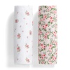 image:imageDelta Children 100 Cotton Flannel Baby Receiving Blankets for Girls and Boys  30x30 Inches Pack of 4 Pink FloralPink Floral