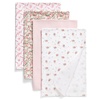 image:imageDelta Children 100 Cotton Flannel Baby Receiving Blankets for Girls and Boys  30x30 Inches Pack of 4 Pink FloralPink Floral