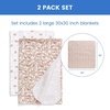 image:imageDelta Children 100 Cotton Flannel Baby Receiving Blankets for Girls and Boys  30x30 Inches Pack of 4 Pink FloralPink Floral
