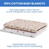image:imageDelta Children 100 Cotton Flannel Baby Receiving Blankets for Girls and Boys  30x30 Inches Pack of 4 Pink FloralPink Floral