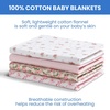 image:imageDelta Children 100 Cotton Flannel Baby Receiving Blankets for Girls and Boys  30x30 Inches Pack of 4 Pink FloralPink Floral