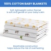 image:imageDelta Children 100 Cotton Flannel Baby Receiving Blankets for Girls and Boys  30x30 Inches Pack of 4 Pink FloralSafari Friends