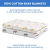 image:imageDelta Children 100 Cotton Flannel Baby Receiving Blankets for Girls and Boys  30x30 Inches Pack of 4 Pink FloralSafari Friends