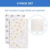 image:imageDelta Children 100 Cotton Flannel Baby Receiving Blankets for Girls and Boys  30x30 Inches Pack of 4 Pink FloralSafari Friends