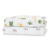 image:imageDelta Children 100 Cotton Flannel Baby Receiving Blankets for Girls and Boys  30x30 Inches Pack of 4 Pink FloralSafari Friends