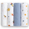 image:imageDelta Children 100 Cotton Flannel Baby Receiving Blankets for Girls and Boys  30x30 Inches Pack of 4 Pink FloralSpace Exploration