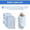 image:imageDelta Children 100 Cotton Muslin Baby Receiving Blankets for Girls and Boys  47x47 Inches Pack of 2 Sea LifeBlue Botanicals