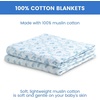 image:imageDelta Children 100 Cotton Muslin Baby Receiving Blankets for Girls and Boys  47x47 Inches Pack of 2 Sea LifeBlue Botanicals