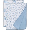 image:imageDelta Children 100 Cotton Muslin Baby Receiving Blankets for Girls and Boys  47x47 Inches Pack of 2 Sea LifeBlue Botanicals