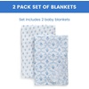 image:imageDelta Children 100 Cotton Muslin Baby Receiving Blankets for Girls and Boys  47x47 Inches Pack of 2 Sea LifeBlue Botanicals