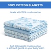 image:imageDelta Children 100 Cotton Muslin Baby Receiving Blankets for Girls and Boys  47x47 Inches Pack of 2 Sea LifeBlue Botanicals