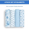 image:imageDelta Children 100 Cotton Muslin Baby Receiving Blankets for Girls and Boys  47x47 Inches Pack of 2 Sea LifeBlue Botanicals