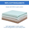 image:imageDelta Children 100 Cotton Muslin Baby Receiving Blankets for Girls and Boys  47x47 Inches Pack of 2 Sea LifeNeutral Boho