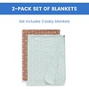 image:imageDelta Children 100 Cotton Muslin Baby Receiving Blankets for Girls and Boys  47x47 Inches Pack of 2 Sea LifeNeutral Boho
