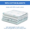 image:imageDelta Children 100 Cotton Muslin Baby Receiving Blankets for Girls and Boys  47x47 Inches Pack of 2 Sea LifeSea Life