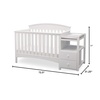 image:imageDelta Children Abby Convertible Crib and Changer GreyBianca White