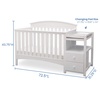 image:imageDelta Children Abby Convertible Crib and Changer GreyBianca White