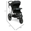 image:imageDelta Children Apollo Jogging Stroller  Shock Absorbing Frame with Large Canopy amp Recline  Car Seat Compatible Black