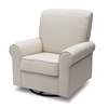 image:imageDelta Children Avery Upholstered Glider Swivel Rocker Chair Metal SandSand
