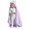 image:imageDelta Children BabyInfant Hooded Bath Towel  Super Soft and Absorbent Newborn Essential  Ideal Baby RegistryShower Gift for Boys and Girls Light Teal OwlLight Purple Unicorn