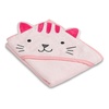 image:imageDelta Children BabyInfant Hooded Bath Towel  Super Soft and Absorbent Newborn Essential  Ideal Baby RegistryShower Gift for Boys and Girls Light Teal OwlPink Cat