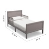 image:imageDelta Children Bennett Wood Toddler Bed  Greenguard Gold Certified Bianca WhiteGrey