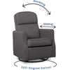 image:imageDelta Children Blair Slim Nursery Glider Swivel Rocker Chair CharcoalCharcoal