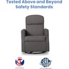 image:imageDelta Children Blair Slim Nursery Glider Swivel Rocker Chair CharcoalCharcoal