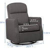 image:imageDelta Children Blair Slim Nursery Glider Swivel Rocker Chair CharcoalCharcoal