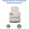 image:imageDelta Children Blair Slim Nursery Glider Swivel Rocker Chair CharcoalCream