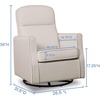 image:imageDelta Children Blair Slim Nursery Glider Swivel Rocker Chair CharcoalCream