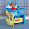 image:imageDelta Children Chair Desk With Storage Bin DisneyPixar Cars  Kids Chair Desk Includes Fabric Storage Bin and Cup Holder Low to the Ground for Easy Access Ideal for ToddlersKids Age 3Blue