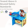 image:imageDelta Children Chair Desk With Storage Bin DisneyPixar Cars  Kids Chair Desk Includes Fabric Storage Bin and Cup Holder Low to the Ground for Easy Access Ideal for ToddlersKids Age 3Blue