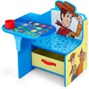 image:imageDelta Children Chair Desk With Storage Bin DisneyPixar Cars  Kids Chair Desk Includes Fabric Storage Bin and Cup Holder Low to the Ground for Easy Access Ideal for ToddlersKids Age 3Blue