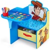 image:imageDelta Children Chair Desk With Storage Bin DisneyPixar Cars  Kids Chair Desk Includes Fabric Storage Bin and Cup Holder Low to the Ground for Easy Access Ideal for ToddlersKids Age 3Blue