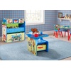 image:imageDelta Children Chair Desk With Storage Bin DisneyPixar Cars  Kids Chair Desk Includes Fabric Storage Bin and Cup Holder Low to the Ground for Easy Access Ideal for ToddlersKids Age 3Blue