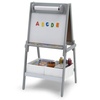 image:imageDelta Children Chelsea DoubleSided Storage Easel with Paper Roll and Magnets Ideal for Arts amp Crafts Drawing Homeschooling and More  Greenguard Gold Certified Light GreyWhite