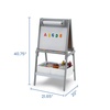 image:imageDelta Children Chelsea DoubleSided Storage Easel with Paper Roll and Magnets Ideal for Arts amp Crafts Drawing Homeschooling and More  Greenguard Gold Certified Light GreyWhite